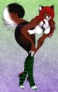 Rating: Questionable Score: 0 Tags: 2012 anthro biped black_body black_fur black_nose breasts brown_body brown_fur canid canine canis claws clothing distracting_watermark domestic_dog e621 feet female footwear fur green_eyes green_nipples hair hair_over_eye hanging_breasts hindpaw husky lady_z legwear lips long_hair looking_at_viewer mammal nails nipples nordic_sled_dog nude one_eye_obstructed pattern_clothing pattern_footwear pattern_legwear paws pinup pose red_hair smile solo spitz standing stockings striped_clothing striped_footwear striped_legwear stripes tail watermark white_body white_fur wide_hips zareonianwolf User: bunchy7s