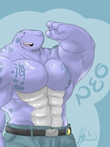 Rating: Safe Score: 0 Tags: 2014 3:4 abs anthro athletic barazoku belt biceps big_muscles biped blue_background blue_body blue_skin bottomwear clothed clothing e621 flexing grey_body grey_skin grin halbert_eden_neo huge_muscles male muscular muscular_anthro muscular_male open_mouth pants pecs pose purple_body purple_skin scales shorts simple_background smile solo standing teeth tongue topless yongdasom User: bunchy7s