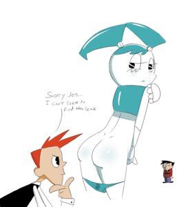 Rating: Questionable Score: 0 Tags: blue_hair brad_carbunkle butt clothing duo e621 english_text female hair humanoid jenny_wakeman machine my_life_as_a_teenage_robot nickelodeon not_furry text underwear upsadaisy User: bunchy7s