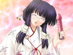 Rating: Questionable Score: 0 Tags: blush closed_eyes dildo female game_cg glasses goma_satoshi japanese_clothes miko munakata_aoi oshiete_miko_sensei oshiete_miko_sensei_(series) purple_hair rule34 vibrator User: bunchy7s
