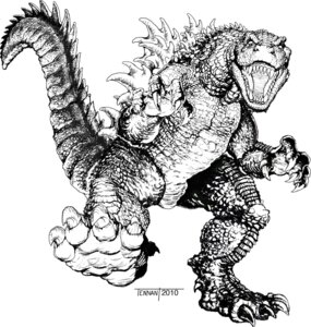 Rating: Safe Score: 0 Tags: 2010 4_toes ambiguous_gender black_and_white claws e621 feet godzilla godzilla_(series) hi_res hindpaw kaiju looking_at_viewer monochrome nude open_mouth paws plantigrade pubic_boot reptile scales scalie simple_background soles solo spines tail teeth todd_tennant toe_claws toes toho white_background User: bunchy7s