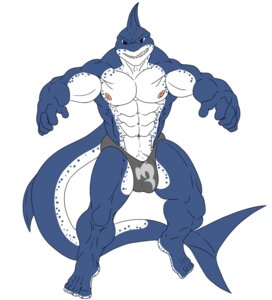 Rating: Explicit Score: 0 Tags: 2013 abs anthro aquatic athletic biceps big_muscles biped blue_eyes bulge clothed clothing darius_koopa duke_nauticus e621 fin fish genitals hi_res looking_at_viewer male mammal muscular muscular_anthro muscular_male nipples pecs penis penis_base pose shark simple_background skimpy solo speedo standing swimwear tail teeth topless white_background User: bunchy7s