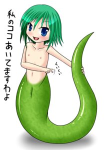 Rating: Questionable Score: 0 Tags: blue_eyes blush breasts female flat_chest fukami green_hair lamia monster_girl naga nipples no_nose open_mouth pussy rule34 shinkai_(fukami) simple_background smile snake tail translation_request User: bunchy7s