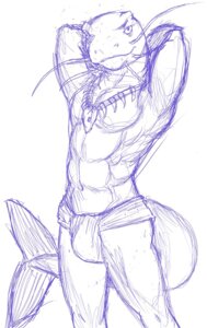 Rating: Safe Score: 0 Tags: 2011 anthro aquatic big_tail catfish e621 fish looking_at_viewer male monochrome muscular muscular_anthro muscular_male pinup pose purple_and_white solo strangeencounter tail tribal User: bunchy7s