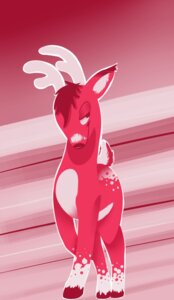 Rating: Safe Score: 0 Tags: 2012 ambiguous_gender antlers braeburned deer digital_media_(artwork) e621 feral futret hair hi_res hooves horn mammal pattern_background pink_eyes pink_hair pink_theme quadruped red_hooves simple_background smug solo striped_background toony User: bunchy7s