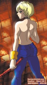 Rating: Explicit Score: 0 Tags: bottomwear casual clothing erick_sama female heather_mason human lead_pipe neckwear nonsexual nonsexual_nudity pale_skin pipe pipes rule34 silent_hill silent_hill_3 tagme topless weapon wristwear User: bunchy7s