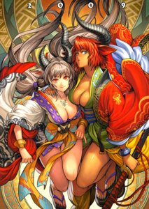 Rating: Questionable Score: 0 Tags: animal_humanoid asian_clothing big_breasts blue_nails breasts cleavage clothed clothing colored_nails dark_body dark_skin duo e621 east_asian_clothing female grey_hair hair horn horned_humanoid humanoid japanese_clothing katana kimono long_hair mammal melee_weapon nails nariann orange_eyes red_hair short_hair smile sword tattoo weapon User: bunchy7s