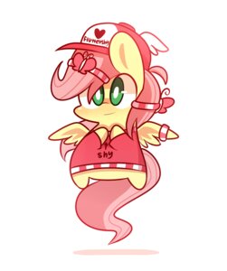 Rating: Safe Score: 0 Tags: 2013 chibi clothing directional_arrow e621 english_text equid equine feathered_wings feathers female feral fluttershy_(mlp) flying friendship_is_magic fur green_eyes hair hasbro hat headgear headwear heart_symbol jewelry long_hair looking_at_viewer mackinn7 mammal my_little_pony mythological_creature mythological_equine mythology pegasus pink_hair ring shirt simple_background slightly_chubby smile solo text topwear white_background wings yellow_body yellow_feathers yellow_fur User: bunchy7s