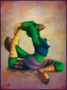 Rating: Safe Score: 0 Tags: 3:4 4_toes anthro avian beak bird clothed clothing e621 feet female hindpaw kaylii paws skimpy soles solo stretching toes tsume_mondiale User: bunchy7s