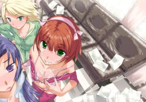 Rating: Explicit Score: 0 Tags: 3girls blonde_hair blue_hair bra brown_hair bukkake couch cum female female_only from_above green_eyes hair_ribbon hoshii_miki idolmaster kisaragi_chihaya lingerie multiple_females multiple_girls panties paper princess_spirit ribbon rule34 tongue underwear User: bunchy7s