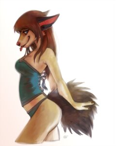 Rating: Safe Score: 0 Tags: anthro arched_back blue_eyes breasts canid canine canis cleavage clothed clothing digital_media_(artwork) e621 ear_piercing female hair hi_res inviting jackal kaity_(kaitycuddle) kaitycuddle looking_at_viewer mammal panties piercing playful pose side_boob side_view simple_background skimpy smile solo tail tongue tongue_out tongue_piercing underwear white_background User: bunchy7s