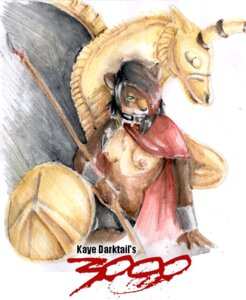Rating: Questionable Score: 0 Tags: 300_(film) anthro breasts canid canine canis clothed clothing cosplay domestic_dog e621 female green_eyes hair hair_over_eye it's_a_trap! kaye_devin mammal melee_weapon milestone_celebration nipples one_eye_obstructed parody polearm shiba_inu shield solo spartan_(roman) spartan_armor_(roman) spear spitz topless traditional_media_(artwork) warrior weapon User: bunchy7s