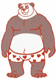 Rating: Safe Score: 0 Tags: 4_toes anthro barefoot bear bearinbriefs biped boxer_briefs bulge claws clothed clothing e621 feet flat_colors front_view full-length_portrait fur giant_panda grey_body grey_fur heart_symbol looking_aside male mammal overweight overweight_anthro overweight_male portrait simple_background skimpy smile solo standing toes topless underwear white_background white_body white_fur User: bunchy7s