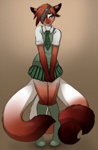 Rating: Safe Score: 0 Tags: abstract_background accessory ajna anthro biped blush bottomwear canid canine catsune clothed clothing domestic_cat e621 felid feline felis female fox fully_clothed green_eyes hair hair_over_eye hybrid kitsucat mammal multi_tail necktie one_eye_obstructed pink_nose plaid school_uniform shizuka shy simple_background skirt solo standing tail uniform User: bunchy7s