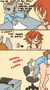 Rating: Explicit Score: 0 Tags: anthro anthro_penetrating anthro_penetrating_human belly bent_over bestiality big_belly blue_clothing blue_eyes blue_shirt blue_topwear blush bottomless camisole canid canine canis clothed clothing comic desk duo e621 english_text female female_on_anthro female_penetrated feral fur furniture green_sclera grey_body grey_fur hair holding_object holding_pen holding_writing_utensil human human_on_anthro human_penetrated interspecies male male/female male_penetrating male_penetrating_female mammal no_pupils office pen penetration pregnant red_hair repeated_text sex shirt slightly_chubby sloss table tail text topwear wolf writing_utensil User: bunchy7s