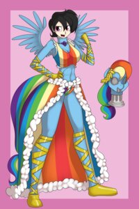 Rating: Safe Score: 0 Tags: 2012 2:3 black_hair blue_body blue_feathers blue_fur breasts clothing cosplay costume digital_media_(artwork) dress e621 feathered_wings feathers female friendship_is_magic fur hair hasbro hi_res human kloudmutt mammal multicolored_hair my_little_pony not_furry purple_eyes rainbow_dash_(mlp) rainbow_hair solo standing wings User: bunchy7s