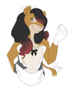 Rating: Safe Score: 0 Tags: 2011 anthro black_hair brown_body brown_fur clothed clothing crossdressing digital_media_(artwork) e621 eyewear felid femboy fur glasses green_eyes hair kale_(kipper0308) kipper0308 lion looking_at_viewer male mammal multicolored_hair pantherine pince-nez pink_nose red_hair simple_background solo sweepshire tan_body tan_fur two_tone_hair white_background User: bunchy7s