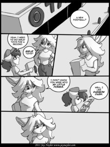 Rating: Safe Score: 0 Tags: 2011 3:4 anthro charlie_(jay_naylor) comic conditional_dnp dialogue digital_media_(artwork) domestic_cat duo e621 english_text equid equine feathered_wings feathers felid feline felis female friendship_is_magic greyscale hasbro jay_naylor lagomorph leporid mammal monochrome my_little_pony mythological_creature mythological_equine mythology original_life_(jay_naylor) pegasus rabbit rainbow_dash_(mlp) sissy_(jay_naylor) target_corporation text third-party_edit tomboy wings User: bunchy7s