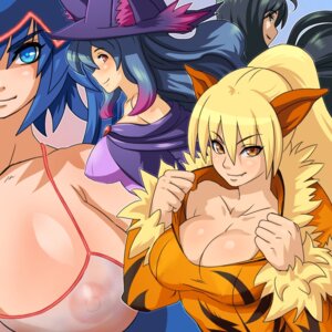 Rating: Explicit Score: 0 Tags: 2009 4girls alternate_breast_size arcanine blush breasts cleavage cosplay female female_only fushisha_o huge_breasts human_only humanoid kemonomimi kyogre mismagius multiple_females multiple_girls nintendo nipples_visible_through_clothing pokemon pokemon_(species) pokemon_dppt pokemon_rgby pokemon_rse rule34 see-through smile straight_hair windie User: bunchy7s