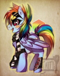 Rating: Safe Score: 0 Tags: 2012 abstract_background accessory alternative_fashion arm_warmers armwear blue_body blue_feathers blue_fur blush clothing e621 equid equine eyewear feathered_wings feathers female feral friendship_is_magic fur glasses hair hair_accessory hairband hasbro hi_res leg_covers mammal multicolored_hair my_little_pony mythological_creature mythological_equine mythology pegasus ponytail punk rainbow_dash_(mlp) rainbow_hair rainbow_punk scarf simple_background solo sunglasses tail tartii wings User: bunchy7s