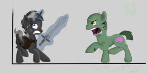 Rating: Safe Score: 0 Tags: 2:1 absurd_res bodily_fluids brain cloak clothing colored cutie_mark drooling duo e621 equid equine fur grey_body grey_fur grey_hair hair hasbro hi_res horn magic male mammal mane melee_weapon multicolored_hair my_little_pony mythological_creature mythological_equine mythology organs purple_eyes saliva scared shaded sweat sword teeth total-krazen two_tone_hair undead unicorn weapon zombie User: bunchy7s