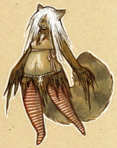 Rating: Questionable Score: 0 Tags: anthro clothed clothing e621 female legwear low_res mammal procyonid raccoon solo stockings strange-selki stripes tail topless User: bunchy7s