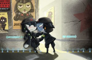 Rating: Safe Score: 0 Tags: ambiguous_gender amphibian anthro black_boots black_clothing black_footwear bodily_fluids boots clothing club_(weapon) crying detailed detailed_background directional_arrow duo e621 footwear frog gemma_wilson holding_club holding_melee_weapon holding_object holding_weapon keronian melee_weapon military nightstick owlgem police police_hat poster propaganda propaganda_poster recruitment_poster sgt._frog shoes tamama taruru tears toony uniform weapon User: bunchy7s