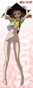 Rating: Questionable Score: 0 Tags: 1girls arms_up bangs barefoot bottomless brown_hair feet female flat_chest green_eyes gunxsword hat legs long_hair lowleg lowleg_panties midriff no_bra no_pants panties rule34 solo tabata_yoshiyuki toes underwear wendy_garrett white_panties User: bunchy7s