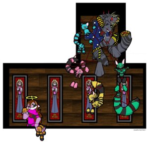 Rating: Explicit Score: 0 Tags: alice_in_wonderland ambiguous_gender anthro cheshire_cat_(species) cougar domestic_cat e621 fan_character felid feline felis female glamfur group halo hi_res mammal mask november_(character) plushie push_tyber scary st_push stained_glass surgical_suture tail User: bunchy7s