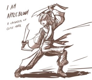 Rating: Safe Score: 0 Tags: accessory alternate_species apple_bloom_(mlp) black_and_white bow_(feature) bow_accessory bow_ribbon clothing cutie_mark_crusaders_(mlp) e621 english_text female friendship_is_magic hair_accessory hair_bow hair_ribbon hasbro hi_res human humanized mammal melee_weapon monochrome my_little_pony not_furry ribbons signature simple_background solo sword text unknown_artist unknown_artist_signature warrior weapon white_background User: bunchy7s Rating: Safe Score: 0 Tags: accessory alternate_species apple_bloom_(mlp) black_and_white bow_(feature) bow_accessory bow_ribbon clothing cutie_mark_crusaders_(mlp) e621 english_text female friendship_is_magic hair_accessory hair_bow hair_ribbon hasbro hi_res human humanized mammal melee_weapon monochrome my_little_pony not_furry ribbons signature simple_background solo sword text unknown_artist unknown_artist_signature warrior weapon white_background User: bunchy7s