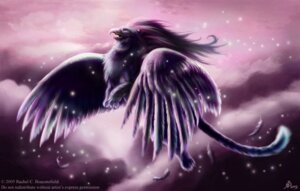 Rating: Safe Score: 0 Tags: 2005 abstract_art ambiguous_gender avian beak detailed detailed_background e621 feathered_wings feathers feral flying gryphon hair mythological_avian mythological_creature mythology neongryphon purple_body purple_clouds purple_feathers purple_hair solo space tail wings User: bunchy7s