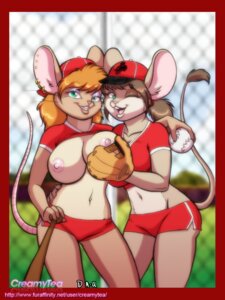 Rating: Explicit Score: 0 Tags: 3:4 anthro backwards_baseball_cap backwards_hat ball baseball_(ball) baseball_bat baseball_cap baseball_glove baseball_uniform bat_(object) big_breasts blonde_hair border breast_fondling breast_play breasts brown_hair clarissa_(ixbalam) cleavage clothed clothing creamytea david_a_cantero dipodomyine duo e621 ear_piercing female female/female fondling grass green_eyes hair hand_on_breast hand_on_hip hat headgear headwear heteromyid holding_ball holding_object house_mouse kangaroo_mouse looking_at_viewer mammal melissa_(chipndeath) mouse murid murine navel nipples one_eye_closed outside piercing plant raised_clothing raised_shirt raised_topwear red_border rodent shirt sportswear tail tail_tuft topwear tuft uniform wink User: bunchy7s