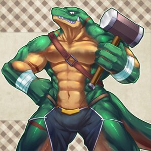 Rating: Safe Score: 0 Tags: 1:1 abs anthro armor athletic baldric bandage belt biceps big_muscles biped brown_body brown_skin bulge clothed clothing crocodile crocodilian e621 fangs green_body green_skin grin hammer hi_res looking_at_viewer male muscular muscular_anthro muscular_male navel pecs red_eyes reptile scales scalie skimpy sledgehammer smile solo standing tail teeth tools topless urakata5x vein weapon User: bunchy7s Rating: Safe Score: 0 Tags: 1:1 abs anthro armor athletic baldric bandage belt biceps big_muscles biped brown_body brown_skin bulge clothed clothing crocodile crocodilian e621 fangs green_body green_skin grin hammer hi_res looking_at_viewer male muscular muscular_anthro muscular_male navel pecs red_eyes reptile scales scalie skimpy sledgehammer smile solo standing tail teeth tools topless urakata5x vein weapon User: bunchy7s