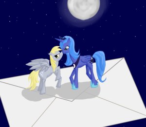 Rating: Safe Score: 0 Tags: blonde_hair blue_body blue_eyes blue_feathers blue_hair crown cutie_mark derp_eyes derpy_hooves_(mlp) detailed_background duo e621 equid equine feathered_wings feathers female feral friendship_is_magic grey_body grey_feathers hair hasbro headgear horn letter mammal moon my_little_pony mythological_creature mythological_equine mythology pegasus princess_luna_(mlp) qaxis quadruped star tail toony winged_unicorn wings yellow_eyes User: bunchy7s
