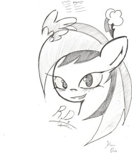 Rating: Safe Score: 0 Tags: 2013 black_and_white character_name cutie_mark dj.haruna_dash e621 english_text equid equine feathered_wings feathers female friendship_is_magic grin hair handwritten_text hasbro hatching_(art) headshot_portrait horse line_art looking_at_viewer mammal monochrome multicolored_hair my_little_pony pen_(artwork) pony portrait pose rainbow_dash_(mlp) shaded signature simple_background smile solo text three-quarter_view traditional_media_(artwork) white_background wings User: bunchy7s