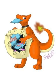 Rating: Questionable Score: 0 Tags: 3:4 ambiguous_gender anthro belly bulge charem charem_(artist) charmeleon collar cutaway duo e621 fan_character feral fire flaming_tail generation_1_pokemon generation_4_pokemon imprint inside_stomach internal low_res male male/ambiguous nintendo orange_body orange_skin organs pokemon pokemon_(species) riolu simple_background standing stomach tail tail_fetish tail_in_mouth tail_play vore User: bunchy7s