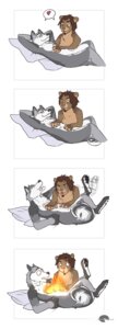 Rating: Safe Score: 0 Tags: anthro belly_rub canid canine canis domestic_dog duo e621 felid fire heart_symbol hi_res humor husky lion lying male mammal nordic_sled_dog nude on_back pantherine pillow romantic romantic_couple rubbing shalinka simple_background spitz tail white_background User: bunchy7s