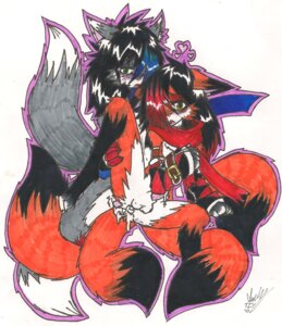 Rating: Explicit Score: 0 Tags: 2010 alternative_fashion anal anthro balls belt blush bodily_fluids canid canine cum cum_in_ass cum_inside cute_fangs duo e621 emo emo_haircut fangs felid fox genital_fluids genitals heart_symbol hi_res kyubi_kun kyubun lion looking_at_viewer male male/male male_penetrated male_penetrating male_penetrating_male mammal mostly_nude muff_the_cat multi_tail pantherine penetration penis raised_leg scarf sex simple_background tail teeth traditional_media_(artwork) white_background User: bunchy7s
