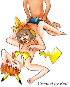 Rating: Explicit Score: 0 Tags: 1boy 2girls blue_eyes brown_hair cosplay female from_behind human human_only kasumi_(pokemon) male may_(pokemon) multiple_females multiple_girls nintendo orange_hair pikachu_(cosplay) pokemon pokemon_(cosplay) reit rule34 satoshi_(pokemon) sex straight torchic_(cosplay) white_background User: bunchy7s