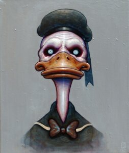 Rating: Questionable Score: 0 Tags: 2012 anatid anseriform anthro avian beak bird bow_(feature) bow_tie bust_portrait clothing creepy daniel_karlsson disney donald_duck duck e621 hat headgear headwear looking_at_viewer male nightmare_fuel portrait scary signature simple_background solo soul_devouring_eyes User: bunchy7s