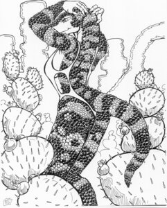 Rating: Safe Score: 0 Tags: 1996 anthro big_breasts biped black_and_white black_body black_scales breasts cactus clothing desert e621 feet female gila_monster grey_body grey_scales greyscale hands_above_head helodermatid lizard monochrome non-mammal_breasts one-piece_swimsuit oscar_marcus outside pinup plant pose reptile scales scalie side_view solo standing swimwear tail talons toes white_body white_scales User: bunchy7s