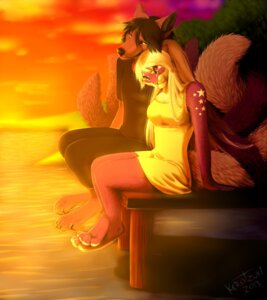 Rating: Safe Score: 0 Tags: 2013 anthro barefoot black_body black_hair black_nose black_skin blonde_hair bottomwear breasts brown_body brown_fur canid canine canis claws clothed clothing cloud cuddling detailed_background digital_media_(artwork) domestic_cat dress duo e621 evening feet felid feline felis female fluffy fur glistening grass hair happy hi_res humanoid_pointy_ears kero_tzuki lake long_hair looking_at_viewer looking_up male male/female mammal narrowed_eyes outside pants pier plant pointy_ears purple_body purple_fur romantic romantic_ambiance romantic_couple seaside shadow shirt short_hair sitting sky smile squint star sunset tail topwear tree warm_colors water whiskers white_body white_fur wolf wood yellow_eyes User: bunchy7s