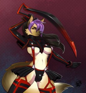 Rating: Explicit Score: 0 Tags: 2013 amber_eyes anthro black_hair black_nose breasts bulge canid canine canis clothed clothing cybernetics cyborg digital_media_(artwork) domestic_dog e621 garter_straps gynomorph hair hi_res intersex kamui_(kill_la_kill) kill_la_kill legwear long_hair long_tail luckypan machine mammal melee_weapon pattern_background purple_hair shaded simple_background solo stockings studio_trigger sword tail tamaskan_dog under_boob val_mal weapon User: bunchy7s