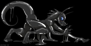 Rating: Safe Score: 0 Tags: 2009 all_fours ambiguous_gender anthro black_background black_body blue_eyes claws e621 goo_creature monster muzz onyx_(muzz) simple_background solo sputnik_(artist) sticky tail tentacles User: bunchy7s