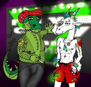 Rating: Questionable Score: 0 Tags: 2013 abs anthro athletic athletic_anthro athletic_male barbell_piercing biceps biohazard_tattoo bovid caprine claws clothing dated dragon duo e621 ear_piercing facial_piercing fur glowing glowstick glowstick_bracelet goat green_body green_scales hair horn interspecies koziolek_matolek looking_at_viewer lufeed male mammal muscular mythological_creature mythological_scalie mythology navel navel_piercing nipple_barbell nipple_piercing nipples nose_piercing nose_ring overweight piercing polish_cartoon polish_mythology portrait predator/prey rave red_beret ring_piercing scales scalie sharp_teeth signature slim_anthro slim_male smile smok_wawelski snout suggestive tail teeth text three-quarter_portrait unavailable_at_source white_body white_fur User: bunchy7s
