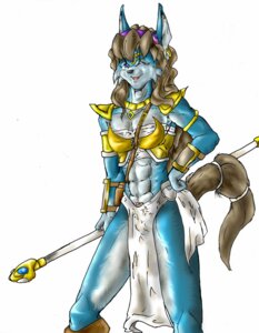 Rating: Explicit Score: 0 Tags: abs anthro black_nose brown_hair clothes color fox fur furry hair holding karabiner krystal krystal's_staff male male_krystal male_only penis rule34 rule_63 solo staff standing star_fox white_background wink User: bunchy7s