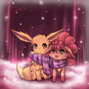 Rating: Safe Score: 0 Tags: 1:1 ambiguous_gender bokeh brown_body brown_eyes brown_fur brown_pawpads canid canine duo e621 eevee feral fur generation_1_pokemon green_eyes mammal multi_tail nintendo open_mouth pawpads paws pink_theme pokemon pokemon_(species) scarf sharing_clothing sharing_scarf sitting smile sparkles sunshineikimaru tail teeth vulpix User: bunchy7s