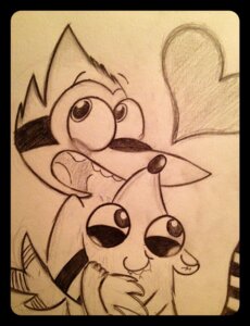 Rating: Safe Score: 0 Tags: anthro avian avoid_posting beak bird blue_jay cartoon_network corvid cuddling duo e621 heart_symbol hi_res hug jay_(bird) kippykat male mammal monochrome mordecai_(regular_show) new_world_jay nude open_mouth oscine passerine procyonid raccoon regular_show rigby_(regular_show) simple_background teeth tongue toothed_beak traditional_media_(artwork) User: bunchy7s