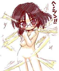 Rating: Explicit Score: 0 Tags: arms_crossed behoimi black_hair blush breasts covering_breasts female glasses ikkyuu japanese_text pani_poni_dash! rule34 short_hair translation_request User: bunchy7s