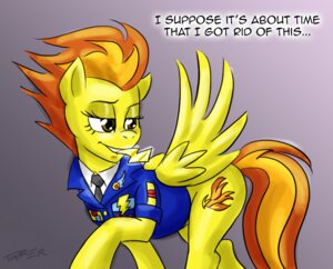 Rating: Safe Score: 0 Tags: amber_eyes cutie_mark dialogue e621 english_text equid equine feathered_wings feathers female feral friendship_is_magic hair hasbro mammal multicolored_hair my_little_pony mythological_creature mythological_equine mythology pegasus pluckyninja quadruped smile solo spitfire_(mlp) tail text two_tone_hair wings wonderbolts_(mlp) yellow_body yellow_feathers User: bunchy7s